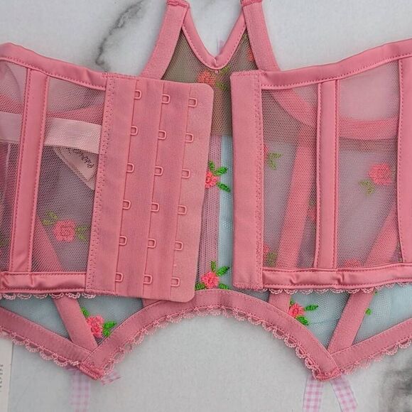 NWT  Victoria's Secret / Love & Lemons "Garden Party Corset" Cupless Bra. Small - Picture 6 of 9